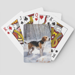 Baraja De Cartas Beagle Let It Snow Navidades