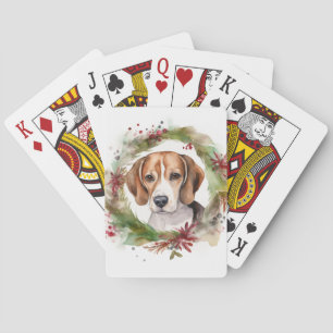 Baraja De Cartas Beagle Navidades Wreath Festimes Pup