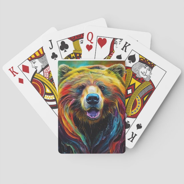 Baraja De Cartas Bear Grizzly Animal Discovery Adventure Nature Pla (Reverso)