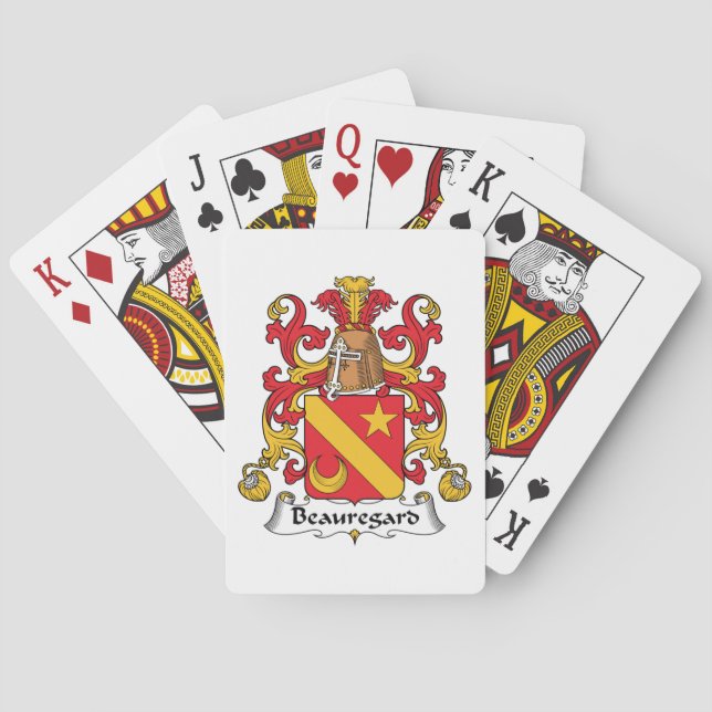 Baraja De Cartas Beauregard Family Crest (Reverso)