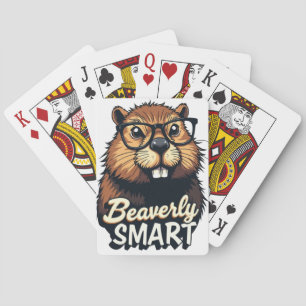 Baraja De Cartas Beaverly Smart - Gráfica divertida de castores con