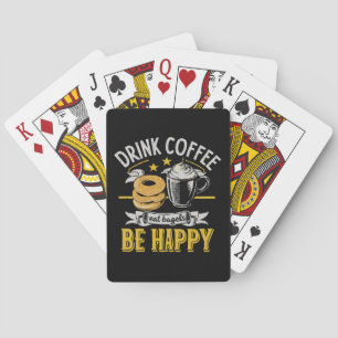 Baraja De Cartas Bebe Café Come Bagels Sé Feliz