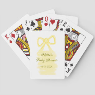 Baraja De Cartas Bebé ducha amarillo arco acuático elegante moderno