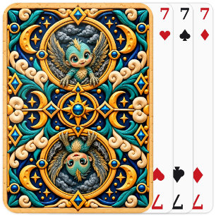 Baraja De Cartas Bebé Harpía Adorable, Mitológico