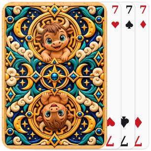 Baraja De Cartas Bebé Minotauro Adorable, Mitológico