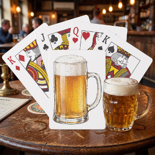 Baraja De Cartas Bebedor de Taza de Cerveza Fría Espumosa