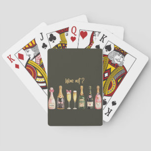 Baraja De Cartas Beber vino con temas de vino Bodega Vino No Vino G