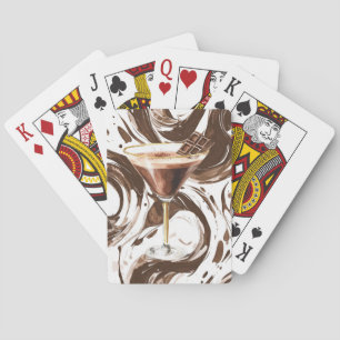 Baraja De Cartas Bebida de Martini de Chocolate