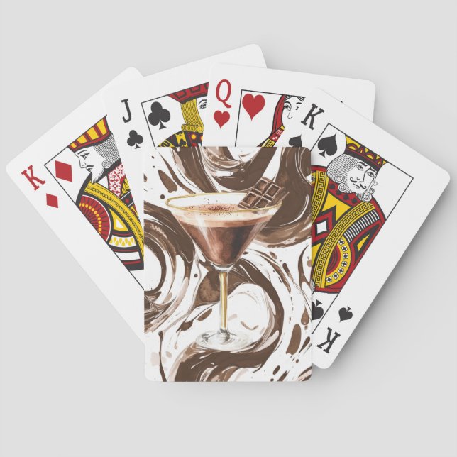 Baraja De Cartas Bebida de Martini de Chocolate (Reverso)