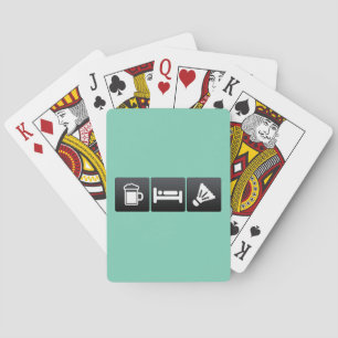 Baraja De Cartas Bebida, sueño y bádminton