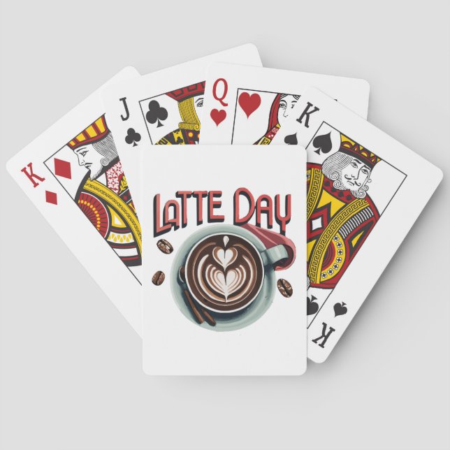 Baraja De Cartas Bebidas de Café (Reverso)