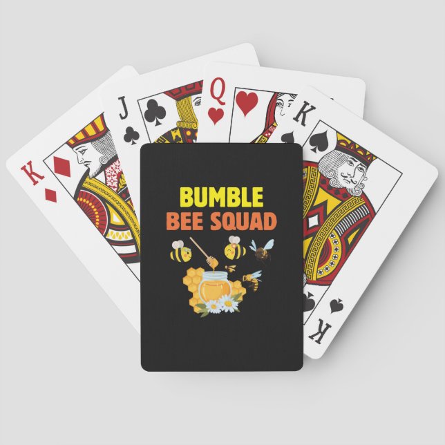 Baraja De Cartas Beekeeper Gift | Familia Bumble Bee Squad (Reverso)