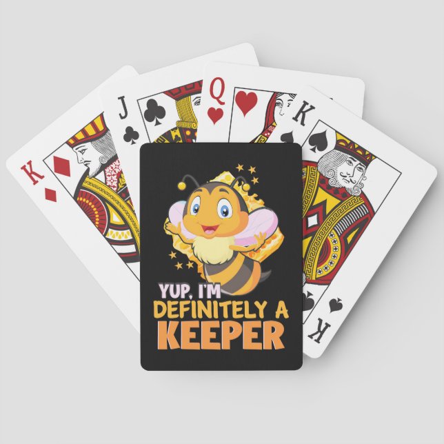 Baraja De Cartas Beekeeper Gift | I Am Definitely A Bee Keeper (Reverso)