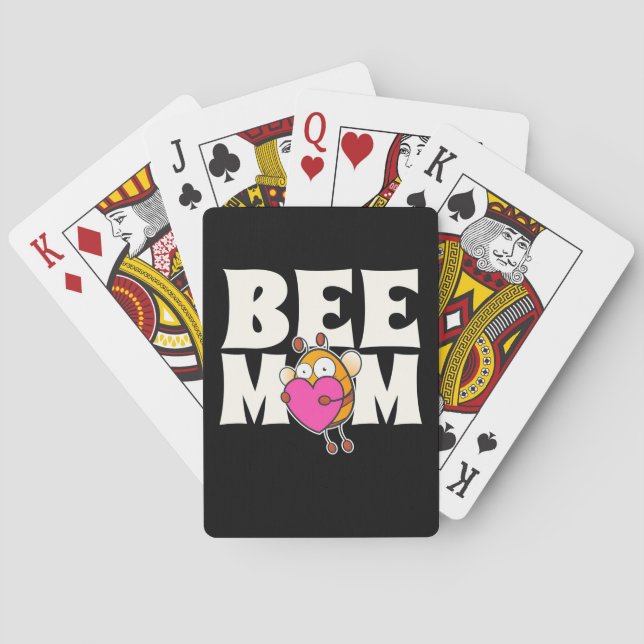 Baraja De Cartas Beekeeper Gift | Orgullosa Bee Mom (Reverso)