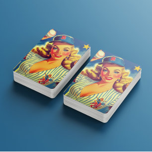 Baraja De Cartas Béisbol antiguo pin-up