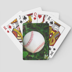 Baraja De Cartas Béisbol blanco con tintes rojos