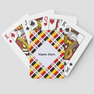 Baraja De Cartas Bélgica y bandera belga personalizada en mosaico 