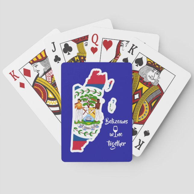 Baraja De Cartas Beliceños beben juntos (Reverso)