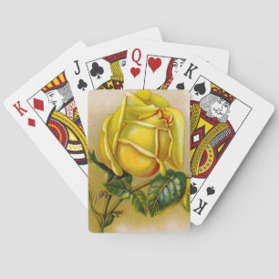 Baraja De Cartas Bella Artes de impresión de pintura de rosa amaril