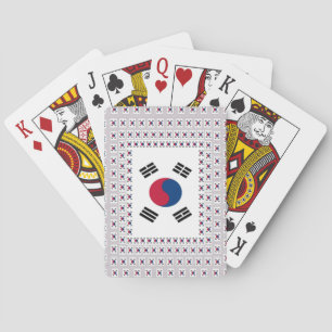 Baraja De Cartas Bella Bandera Diagonal Coreana: Un Arte Infinito