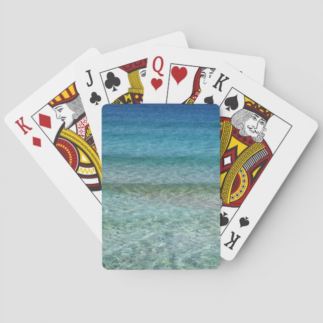 Baraja De Cartas Bella tranquilidad en el mar Caribe (Reverso)