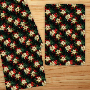 Baraja De Cartas Bellas Poinsettias rojas y blancas