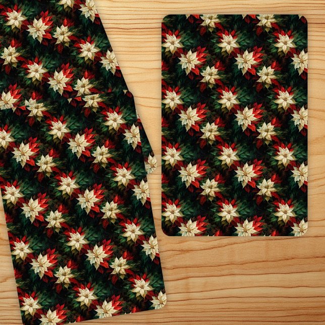 Baraja De Cartas Bellas Poinsettias rojas y blancas (Subido por el creador)