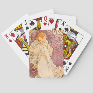Baraja De Cartas Belleza de mujer mucha Art Nouveau