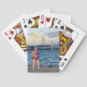 Baraja De Cartas Belleza del baño del puente Mackinac