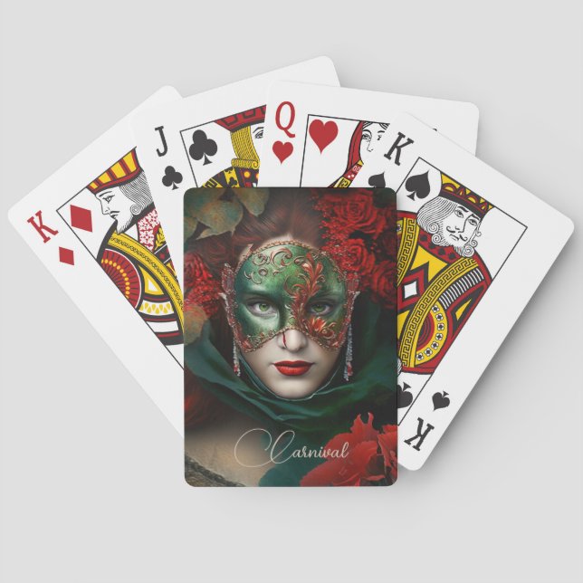 Baraja De Cartas Belleza del Carnaval veneciano (Reverso)