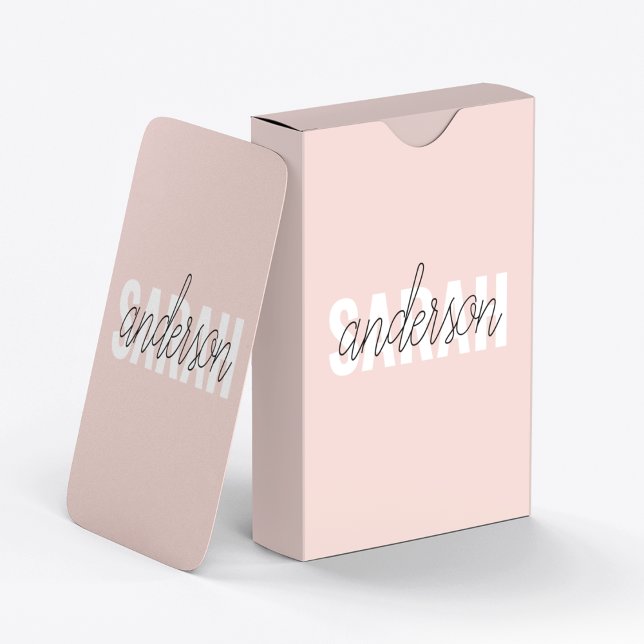 Baraja De Cartas Belleza rosa pastel moderna Personalizada (Subido por el creador)