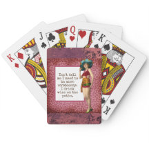 Belleza vintage Beber vino divertido