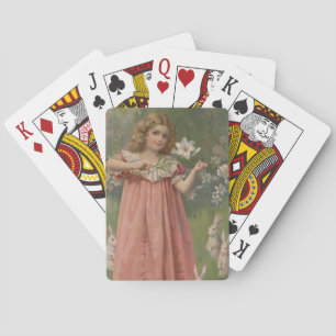 Baraja De Cartas Bellezas de Pascua, Ilustración Vintage, 1898