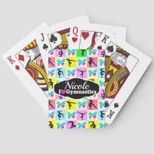 BARAJA DE CARTAS BELLO DISEÑO DE GIMNASTICAS DE MARIPOSAS