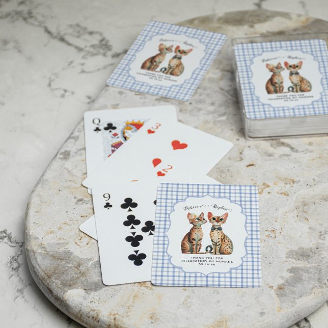 Baraja De Cartas Bengal Cat Couple Wedding Favor (Subido por el creador)