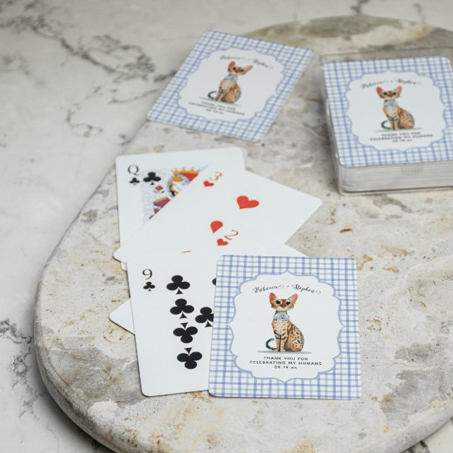 Baraja De Cartas Bengal Cat Wedding Favor (Subido por el creador)