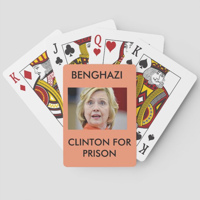 BARAJA DE CARTAS BENGASI CLINTON PARA LA PRISIÓN (Reverso)