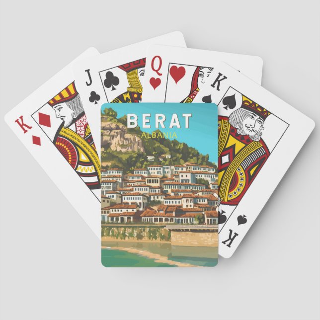 Baraja De Cartas Berat Albania Viajes de arte (Reverso)