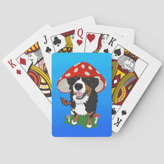 Baraja De Cartas Bernese Mountain Dog Mushroom Cap (Reverso)