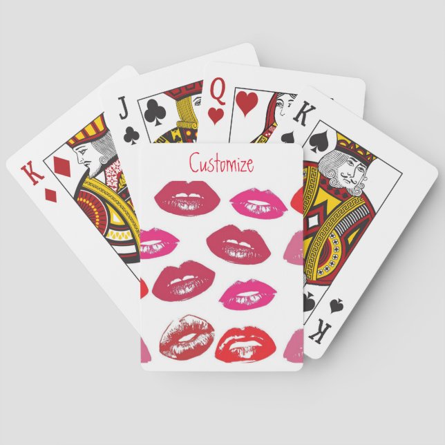 Baraja De Cartas Besando los labios rojos Thunder_Cove (Reverso)