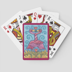 Baraja De Cartas Besando TARJETAS DE JUEGO DE FLAMINGO ROSA