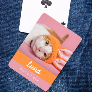Baraja De Cartas Best Cat Ever Personalized Poker Cards