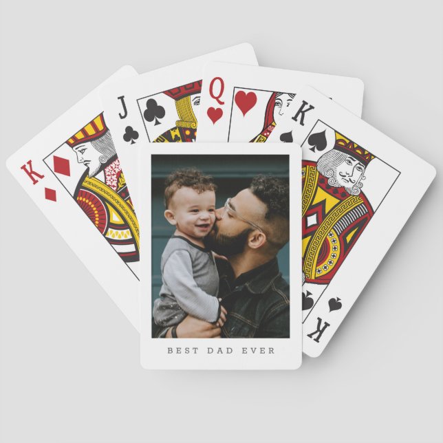 Baraja De Cartas Best Dad Ever Full Photo Personalized (Reverso)