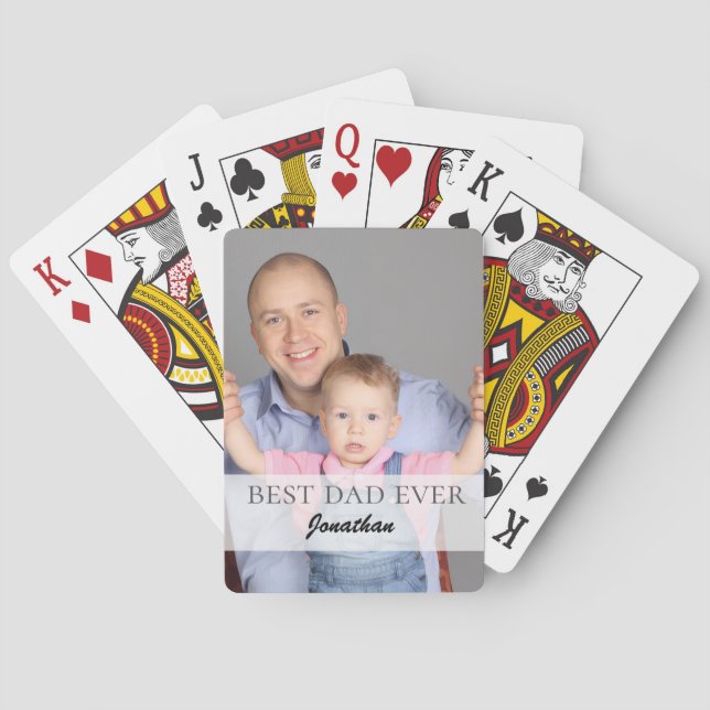 Baraja De Cartas Best Dad Ever Name Quote Family Design (Reverso)