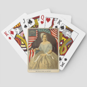 Baraja De Cartas Betsy Ross: Primer retrato vintage de la bandera e