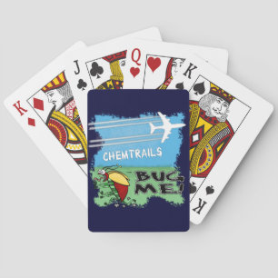 Baraja De Cartas Bicho huyendo de un avión de estelas químicas