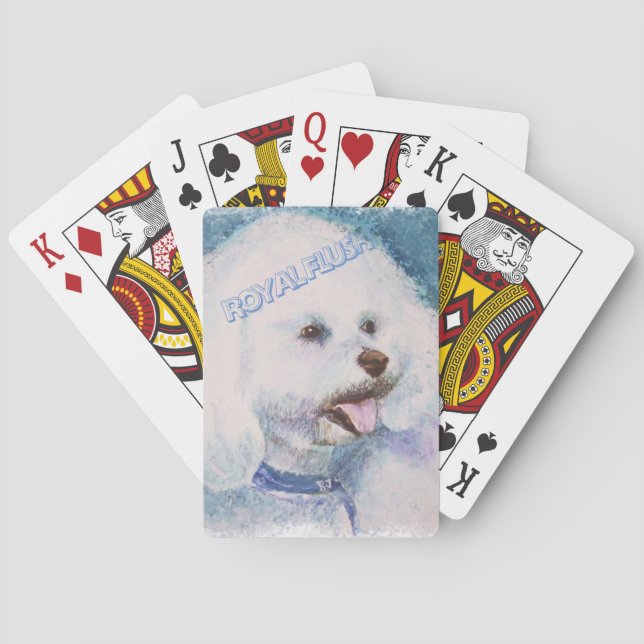 BARAJA DE CARTAS BICHON FRISE BLANCO (Reverso)
