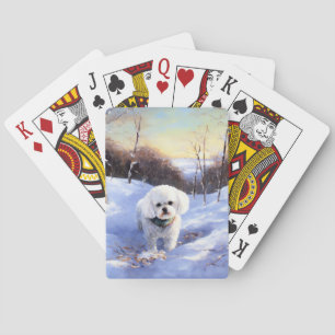 Baraja De Cartas Bichon Frise Let It Snow Navidades