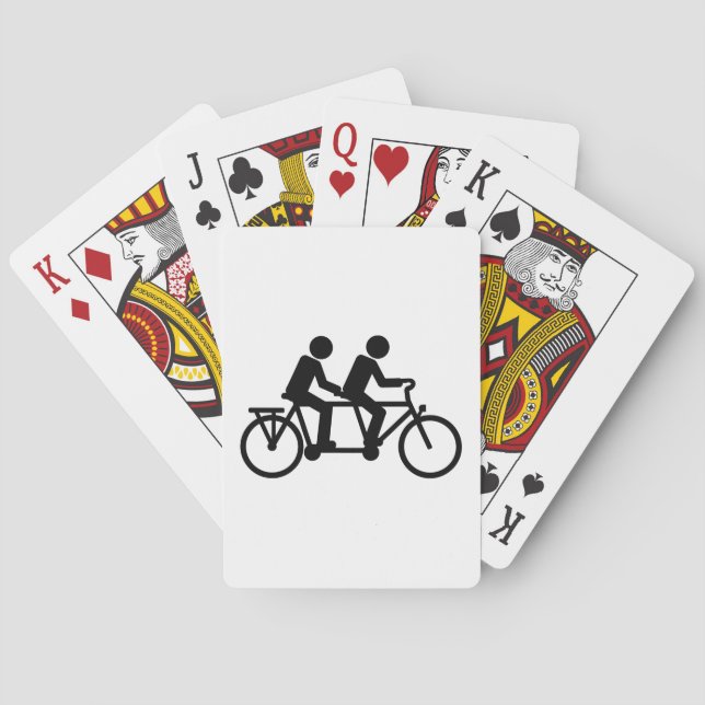 Baraja De Cartas Bici en tándem de la bicicleta (Reverso)