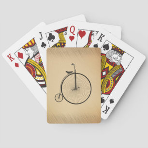 Baraja De Cartas Bicicleta Antigua de Rueda Alta Rústica